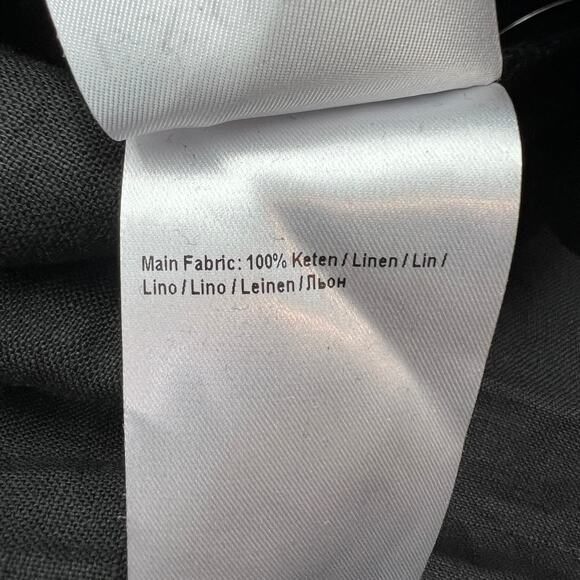 Anthropologie Exquise Tobie Button-Front Pleated Midi Shirt Dress Black Kenia - Picture 10 of 12